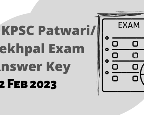 UKPSC Patwari Lekhpal Exam Answer Key